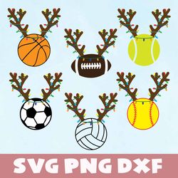 Sport ball christmas svg,png,dxf, Sport ball christmas bundle svg,png,dxf,Vinyl Cut File, Png, cricut