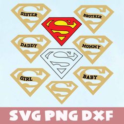 Super family svg,png,dxf, Super family bundle svg,png,dxf,Vinyl Cut File, Png, cricut