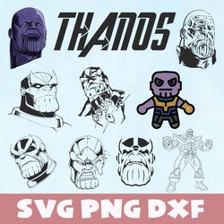 Thanos marvel svg,png,dxf, Thanos marvel bundle svg,png,dxf,Vinyl Cut File, Png, cricut