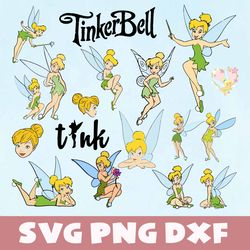 Tinkerbell colored disney svg,png,dxf, Tinkerbell colored disney bundle svg,png,dxf,Vinyl Cut File, Png, cricut