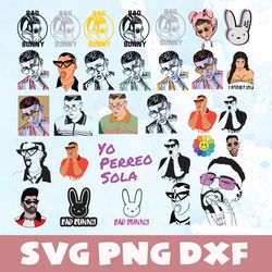 Bad bunny svg,png,dxf, Bad bunny bundle3 svg,png,dxf,Vinyl Cut File,Png, cricut