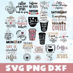 Coffee quote svg,png,dxf,Coffee quote bundle svg,png,dxf,Vinyl Cut File,Png, cricut