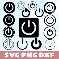 Power button svg,png,dxf , Power button bundle svg, png,dxf,Vinyl Cut File,Png, cricut