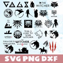 The witcher silhouette svg,png,dxf, The witcher silhouette bundle svg,png,dxf,Vinyl Cut File,Png, cricut