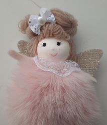 Textile doll, Tilda doll , Princess Tilda angel, Little doll angel, Miniature Elf, Handmade Christmas angel, New Year's