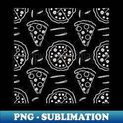 pizza pattern simple line art illustration - artistic sublimation digital file