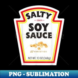 halloween matching costume salty soy sauce bottle label - premium png sublimation file