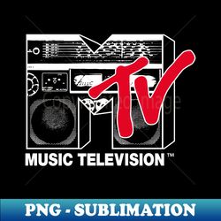 mtv logo red boombox - digital sublimation download file