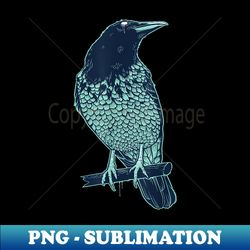 colorful raven bird illustration graphic art outfit crow - signature sublimation png file