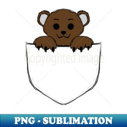 pocket bear - decorative sublimation png file