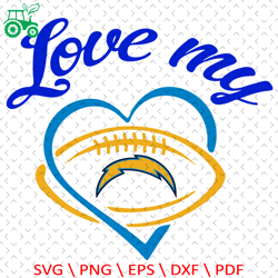 Love My Los Angeles Chargers Svg, Sport Svg, Football Svg, Football Teams Svg, NFL Svg, LA Chargers Svg