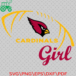 Cardinals Girl Svg, Sport Svg, Football Svg, Football Teams Svg, NFL Svg, Arizona Cardinals Svg, Cardinals Football Team