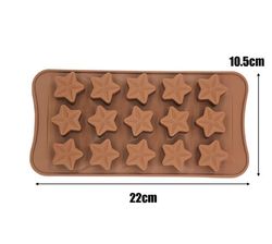 Heart Square Chocolate Mold Candy Mold Silicone Five-pointed Star for Jelly Fudge Truffle Ice Cube Baking Tools