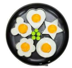 5 Style Stainless Steel Fried Egg Pancake Shaper Kitchen Accessories Gadget Rings Omelette Mold Mould Frying Egg Cooking