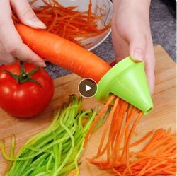 Vegetable Multifunction Spiral Shredder Peeler Manual Potato Carrot Radish Rotating Grater Kitchen Tool