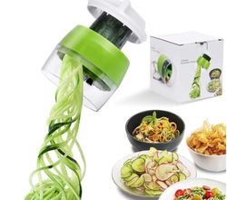 Handheld Spiralizer Vegetable Fruit Slicer Adjustable Spiral Grater Cutter Salad Tools Rotary Grater Kitchen Items