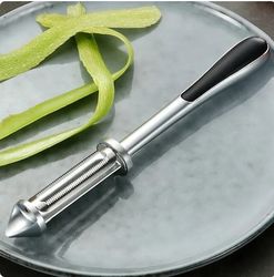 Double-sided zinc alloy peeler household three-in-one multifunctional stainless steel peeler kitchen melon planing gadge