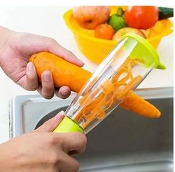1Pc Multifunctional Storage Box Peeling Knife Fruits Vegetable Peeler With Container Stainless Steel Blade Kitchen Tool