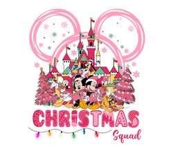 Disney Pink Christmas Png, Mickey Pink Christmas Png