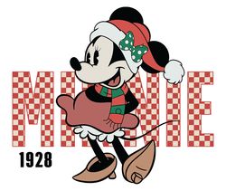 Minnie Girl Christmas Png, Mickey Christmas Friends Png