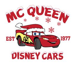 Mc Queen Est 1977 Christmas Png, Disney Cars Christmas Png