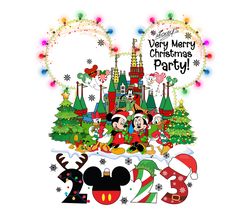 Disney Christmas Png, Mickey Very Merry Xmas Png