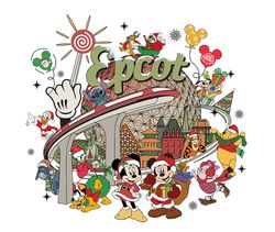 Mickey and Friends Christmas Png, isney Holiday Season Png