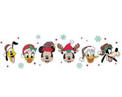 Mickey Friends Xmas Png, Mickey Squad Festive Christmas Png