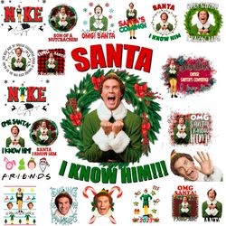 Buddy the Elf Png Bundle, Christmas Movies Comedy Png Bundle, OMG Santa I Know Him Png, 90's Movie Png, Christmas Png