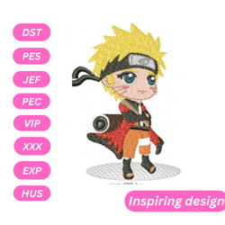 cute anime baby boy embroidery design, machine embroidery design, anime embroidery design