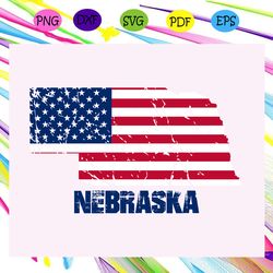 Nebraska america flag dependence day svg