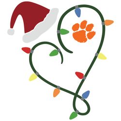 Christmas And Clemson Tigers Logo Svg