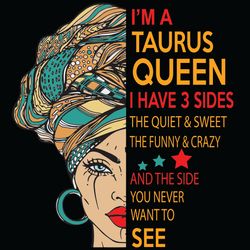 I Am A Taurus Queen I Have   Sides Svg