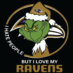 I Hate People But I Love My Baltimore Ravens Svg