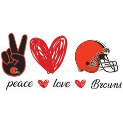 Cleveland Browns Peace Love Svg
