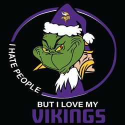 I Hate People But I Love My Minnesota Vikings Svg