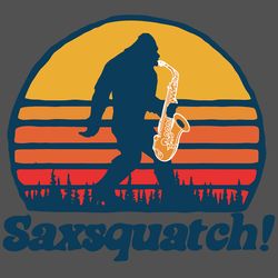 saxsquatch bigfoot saxophone trending svg