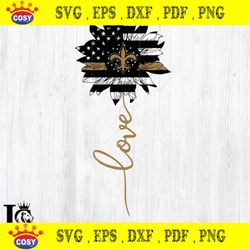 Saints Love Sunflower Svg, New Orleans Saints Logo Svg, Saints Fan, Super Bowl Svg, Saints NFL Teams, NFL Teams Logo, F