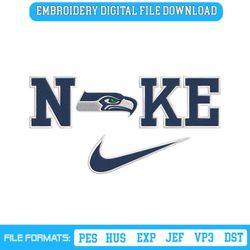 Nike Seattle Seahawks Swoosh Embroidery Design Download