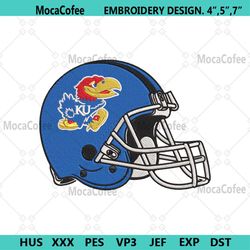 Kansas Jayhawks Helmet Embroidery Design Download File