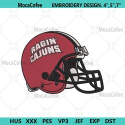 Louisiana Ragin' Cajuns Helmet Machine Embroidery Design