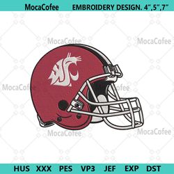 Washington State Cougars Helmet Embroidery Digitizing Instant Download