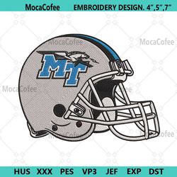 Middle Tennessee Blue Raiders Helmet Embroidery Design File