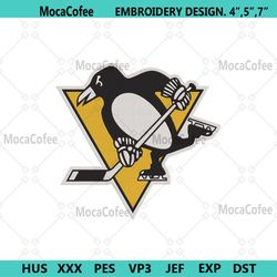 Pittsburgh Penguins Logo NHL Team Embroidery Design File