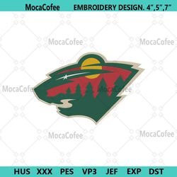 Minnesota Wild Logo NHL Team Embroidery Design File