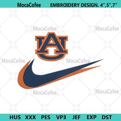 Auburn Tigers Double Swoosh Nike Logo Embroidery Design File