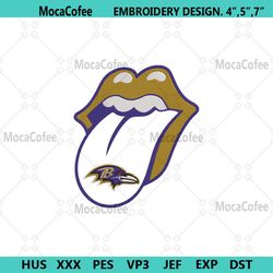 Rolling Stone Logo Baltimore Ravens Embroidery Design Download File