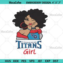 Tennessee Titans Black Girl Embroidery Design File Download
