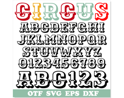 Circus Font OTF, Circus Font SVG Cricut, Carnival font, Vintage font svg, Circus svg, Circus letters svg Circus Alphabet
