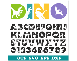 Dinosaur Font TTF, Dinosaur Font SVG Cricut, Dinosaur name svg, Dinosaur letters svg, Baby Font, Dinosaur svg, Dino svg